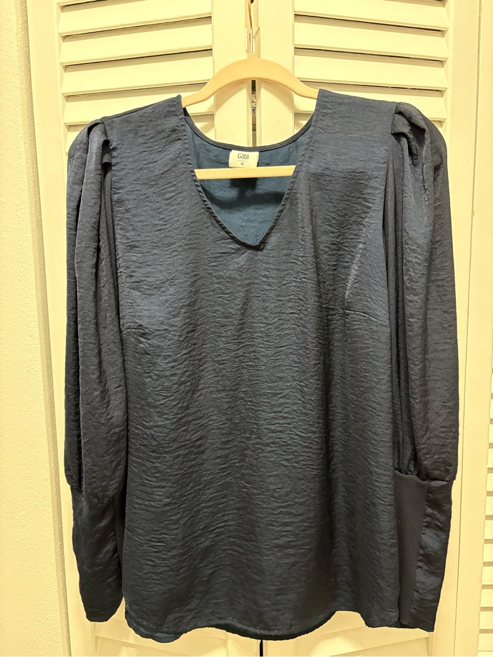 CAbi Navy V-Neck Blouse